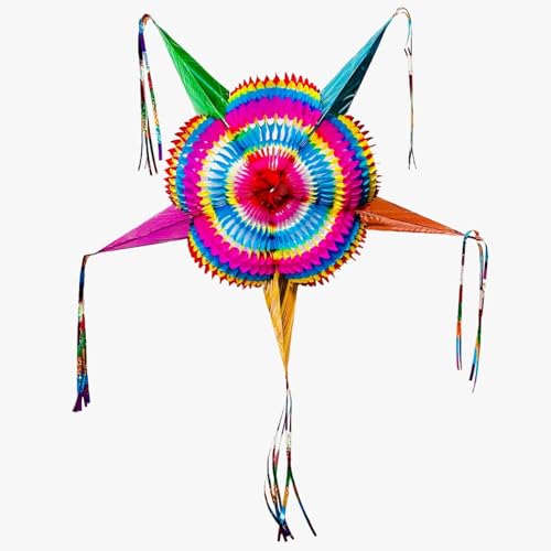 Niñas, Toy Tradicional Piñata Mexicana Multicolor Plegable y Armable para Fiestas y Celebraciones Mexicanas o Navideñas | 1 Pieza