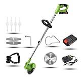 Cortacésped inalámbrico Cortacésped eléctrico de 18800 RPM, cortadora de setos de Hierba inalámbrica, máquina cortadora de Mano portátil Ajustable,...