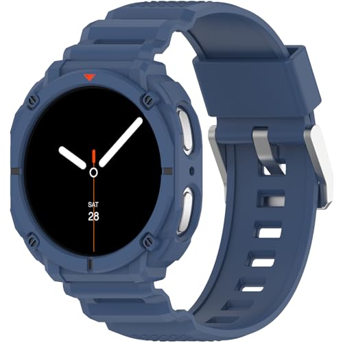 Miimall Samsung Galaxy Watch 8 40mm�p�P�[�X �o���h�t�� ���h�~ �ϏՌ� �A�[�}�[TPU�J�o�[ �����p�u���X���b�g�ی�o���p�[�t�� Galaxy Watch 8�p �u���[