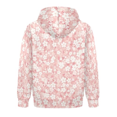 KLL Cherry Blossoms Toddlers and Boys' Sweatshirt Crewneck Hoodie with Kangaroo Pocket2