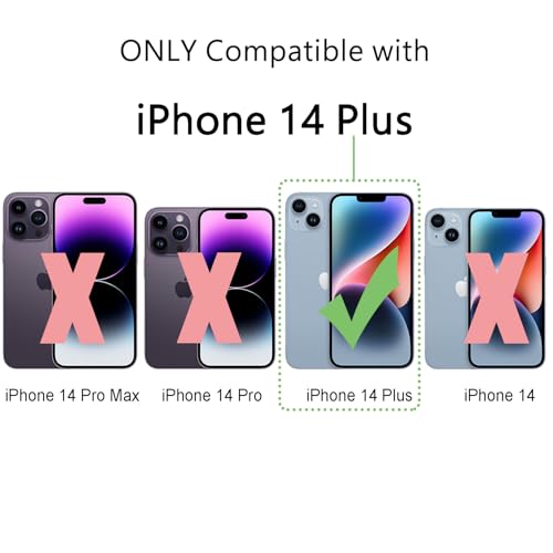 Image of FanTEK Phone Case Compatible with iPhone 14 Plus 6.7 Inch, Magnetic Case Clear Protective Bumper Hard Back Cover