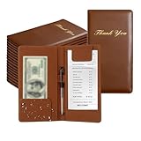 PATIKIL Rechnungspräsentatoren Für Restaurants 20 Stk Gästerechnungshalter Mit Magnetclip PU Leder Rechnungspräsentatoren Für Restaurants Kellnerinnen Bars Hellbraun