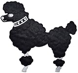 Black Poodle Dog - Facing Left - Embroidered Iron On Patch
