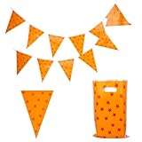 30 Uds Bolsas Regalo Animación con 12 Uds Banderas Triangulares, Artículos para Fiesta Anime Bolsas de Sorpresas y Banderas con Estrellas Rojas para Decoración Fiestas
