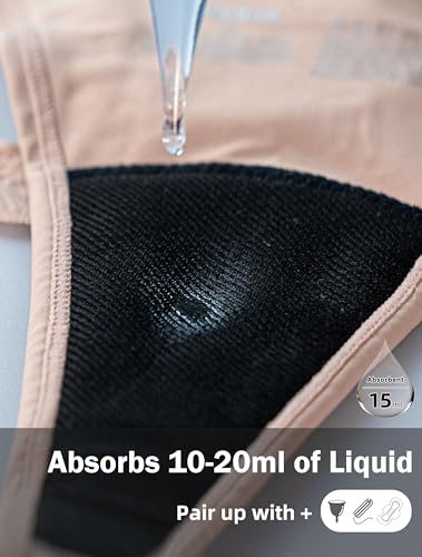 Period Thong Light Absorbency Period Underwear Sexy Lace Leakproof Underwear for Women 6 Pack(Large, Deep Taupe/Sand/Khaki/3 Black)3