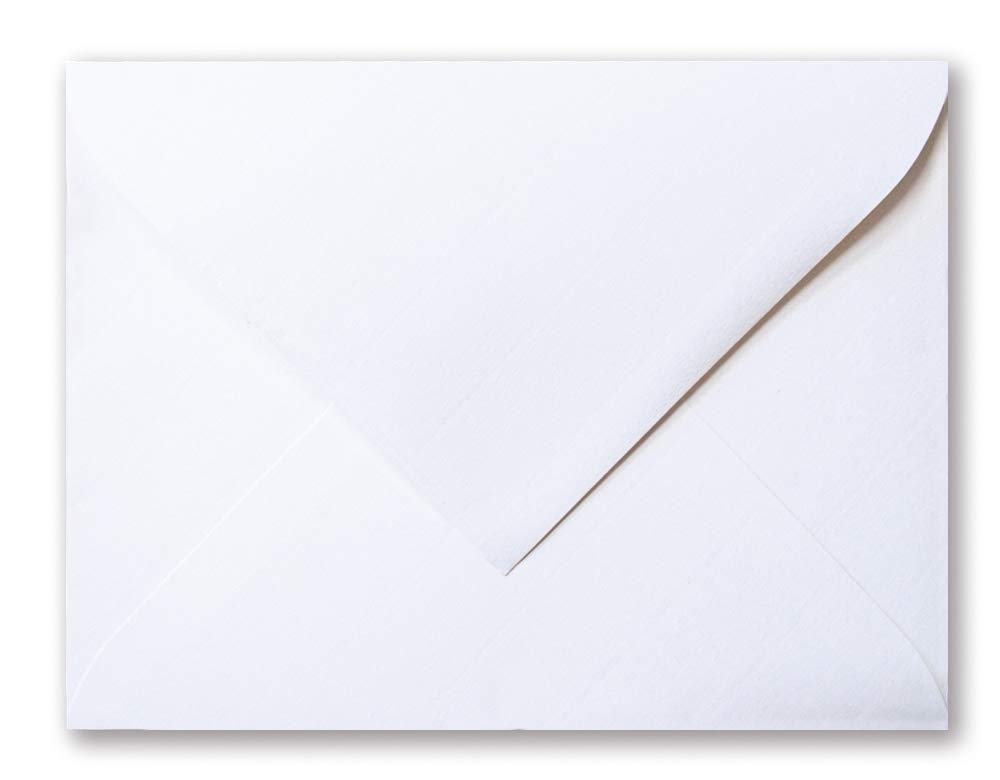 Sobre Boda Clásico, 25 Unidades, 150gr Grueso, 22,5x16,5cm, Verjurado Blanco (Blanco Natural), Sin Engomar, Sin Marca de Agua