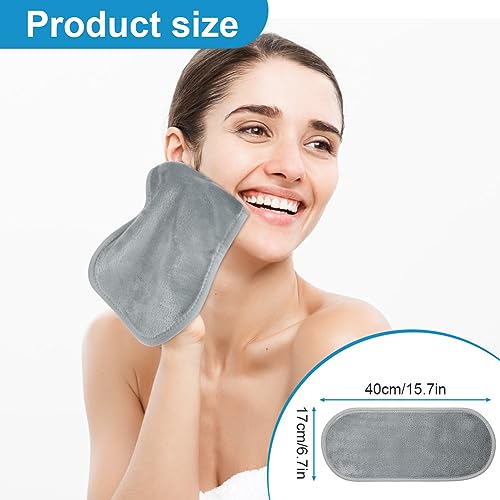 URAQT Mikrofaser Gesichtsreinigungstücher, 5pcs Waschbar Abschminktücher, Ultraweich Waschlappen Gesicht Wiederverwendbar,Saugstarke Gesichtsreinigungstücher für Tägliche Entfernung und Reinigung – Bild 3