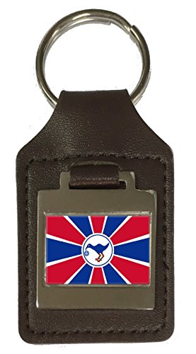 Porte-clés en cuir gravé Melekeok City Palau idée cadeau homme et femme pour passionnés