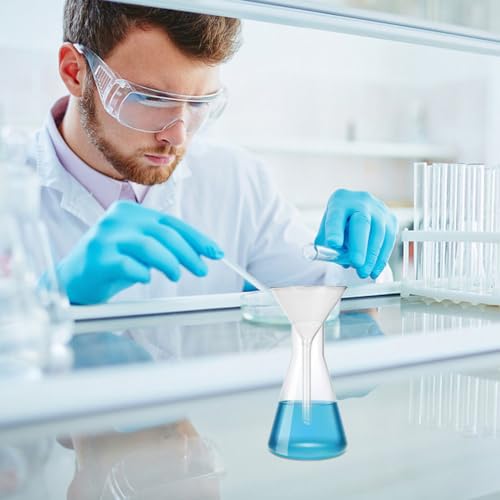 image for iplusmile Glass Funnel Set for Lab: 3 Pack 40mm Length Heavy Wall Boro