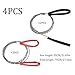 Hperu Metal Wire Saw Stainless Steel Cable Saw Pocket Chainsaw Hand Metal Wire Saw Outdoor Tool for Camping Supply Red Black 70CM 4PCS