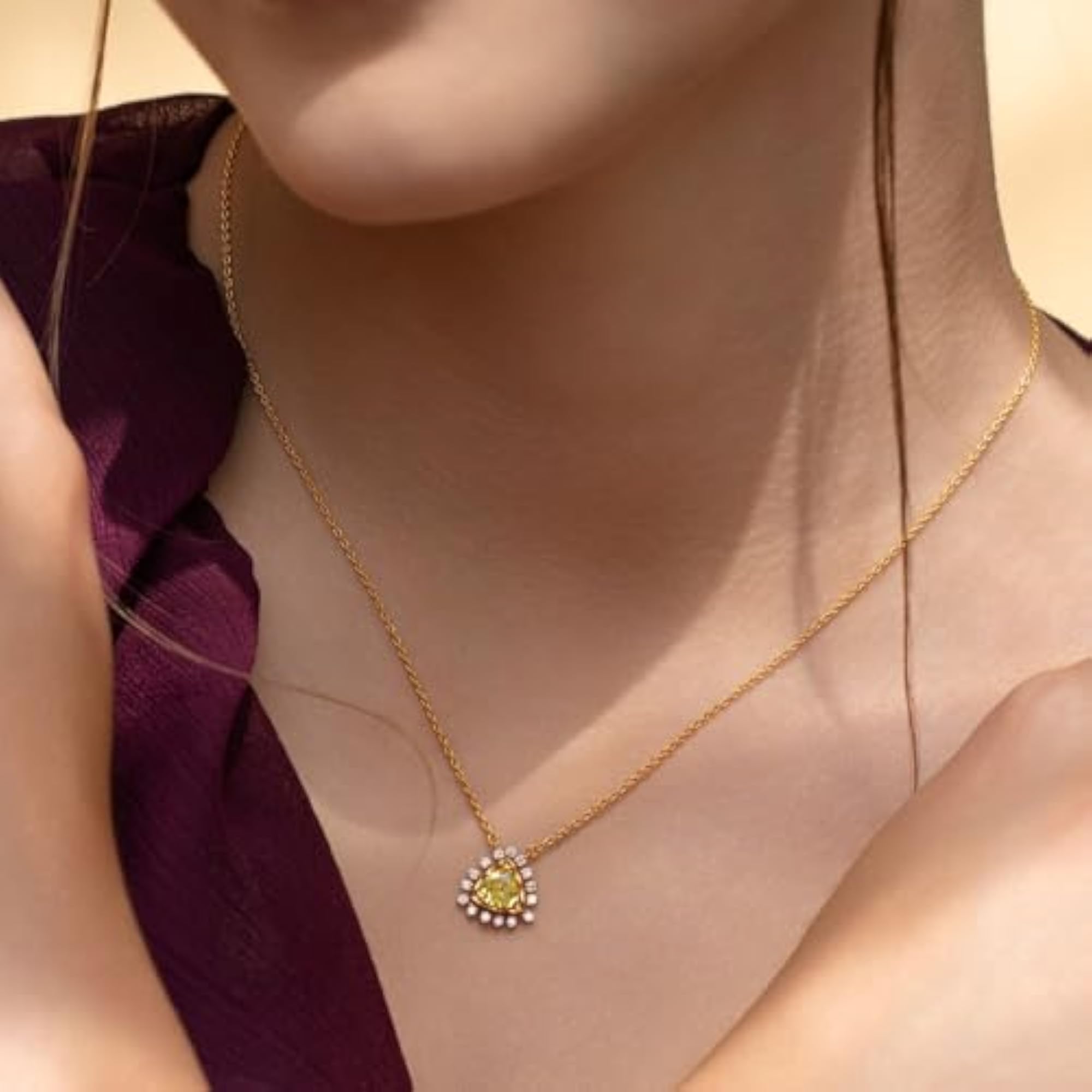 Women's Emerald Light Pendant, 925 Silver & 18KT Gold Vermeil