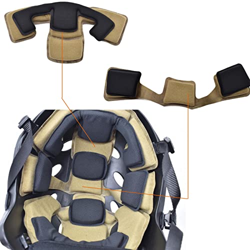 Internal Memory Foam Pads helmet lining Tactical Airsoft Helmet Padding kit Replacement Helmet Liner System Protective Cushion Mat Accessories fit Fast MT MICH IBH AF ACH MK M88 Airsoft Helmet