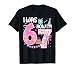 7 Year Old Birthday I was 6 Now I'm 7 67 Meme Kids Girls T-Shirt