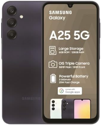 SAMSUNG A25 5G SM-A256E/DSN 128GB BLUE BLACK AFA : Amazon.co.za