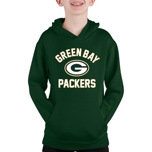 Team Fan Apparel NFL Youth Gameday Hooded Sweatshirt, Pro Football Hoodie Pullover Sweatshirt, Sports Apparel Boys and Girls