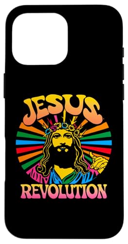 Jesus Revolution Christian Faith Retro Groovy Hippie Flower スマホケース iPhone 16 Pro Max 用