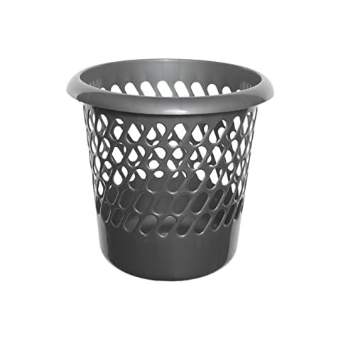 Whitefurze Silver Oval Waste Paper Bin Cover