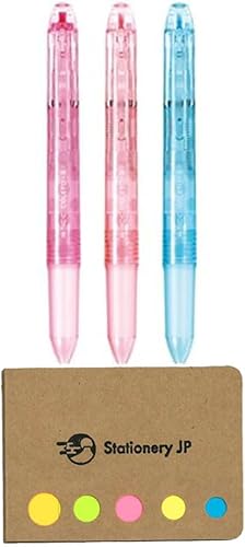 Pilot Hi-tec-c Coleto - Componente de cuerpo de 5 colores, patrón de puntos, agarre de goma, paquete de 3, juego de notas adhesivas, solo cuerpo de