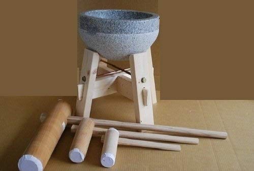 Amazon.co.jp: 餅つき臼 御影石 鉢型三升用 専用木台・杵S・子供用杵