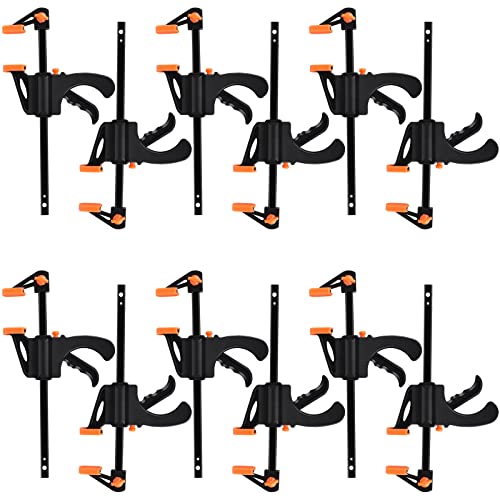 10 Pièces Serres-joints à Une Main ,Pince de Table à cliquet, Pince de serrage à Dégagement Rapide Rapide à Cliquet à Libération, Clamp Barre de Fixation pour Bois, Collier Serrage Plastique