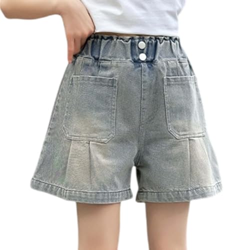 Short en jean pour filles au design décontracté idéal pour les vacances d'été