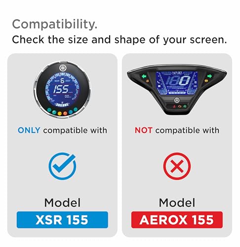 Image of Spartan Shield [2 PACK Digital Meter Screen Guard For YAMAHA XSR 155 || Speedometer TFT Display Protector | Scratch Resistant | Xsr155 Instrument Cluster Cover Accessories 2025+ [Not Tempered Glass]