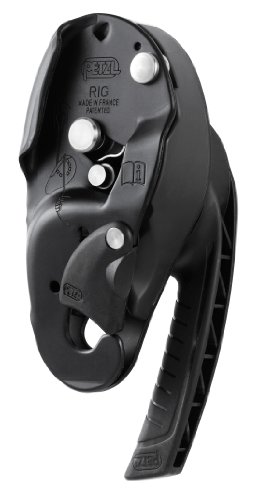 PETZL - RIG, Compact Self-Braking Descender, Black