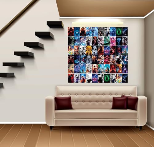 Image of Anime Character Poster Set 4x6 Inch | 30 PCS Mini Anime Posters | Multicolor Wall Decor