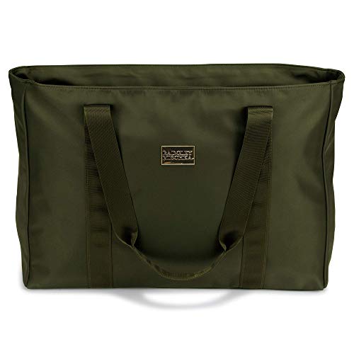 Badgley Mischka Nylon Travel Tote Weekender Bag - Lightweight Packable Travel Bag (Olive Green) #TOP6