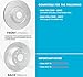 [Front & Rear Kit] Geomet Coated Performance Brake Disc Rotors Slotted Drilled & Ceramic Pads for BMW E46 330i 2001-2005 330ci 2001-2007 330xi 2001-2005