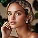 Sonateomber Flower Jacket Earrings for Women, Dainty 14k Gold Plated Enamel Dangle Front Back Floral Earing Prom Everyday Fashion Jewelry Gift