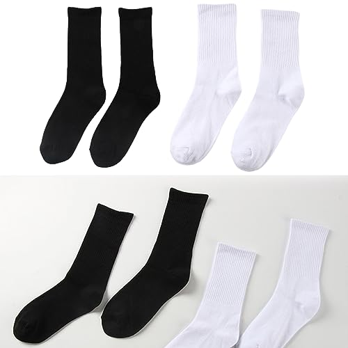 Women Men Cotton Crew Socks Breathable Anke Socks Solid Color Dress Socks Casual High Ankle Socks for Business,Casual2