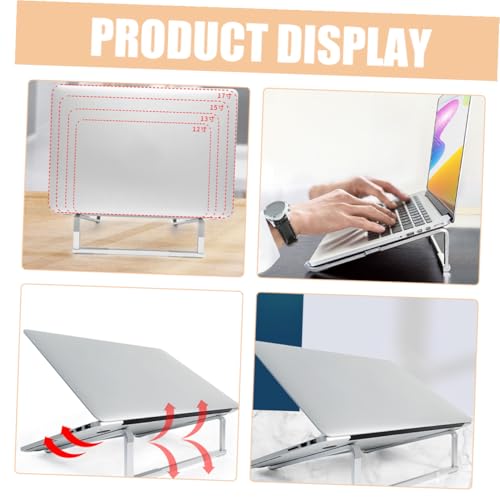 Soporte Plegable Portátil para Laptop de Aluminio Plata miniatura 7