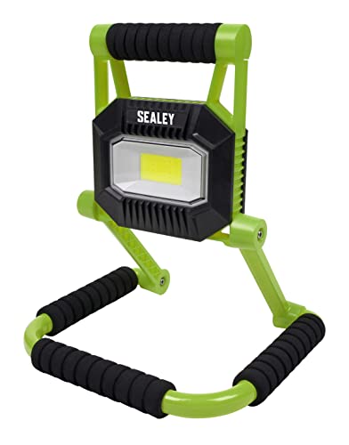 Sealey FL10W 10W COB LED Rechargeable Portable Floodlight - Fold Flat, Red - Image 2