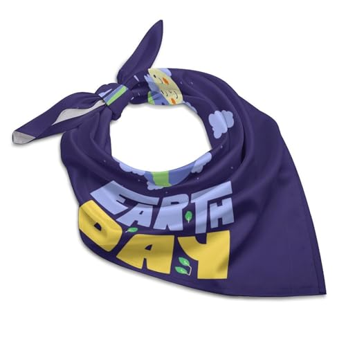 Csemeie Earth Day Bandana Hair Scarf Headband Adjustable Neckerchief for Men Women Decor