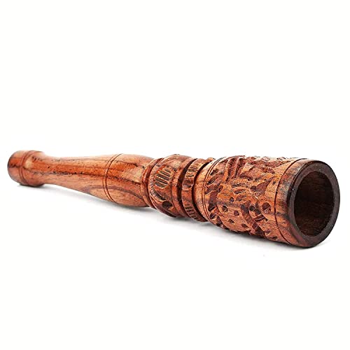Image of Royal Swag Mughal Style Chillum Pipe For Smoking Weed | Tobacco Pipe Handmade Shiva Chillum Hookah Smoking Pipe Made In India|Durable Hard Wood Material