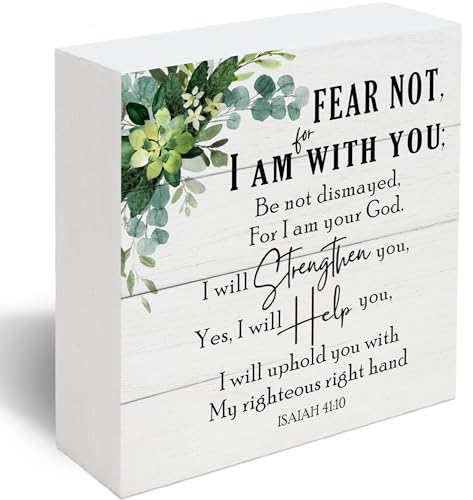 Christian Bible Verse Isaiah 41 10 Sign Rustic Motivational Bible