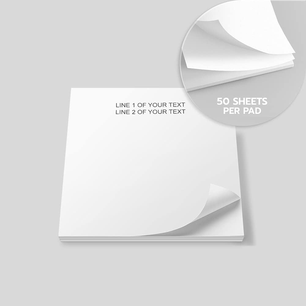 Custom 3x3 Post-It Notes - 6 Pads of 50 Sheets - Printed in The USA