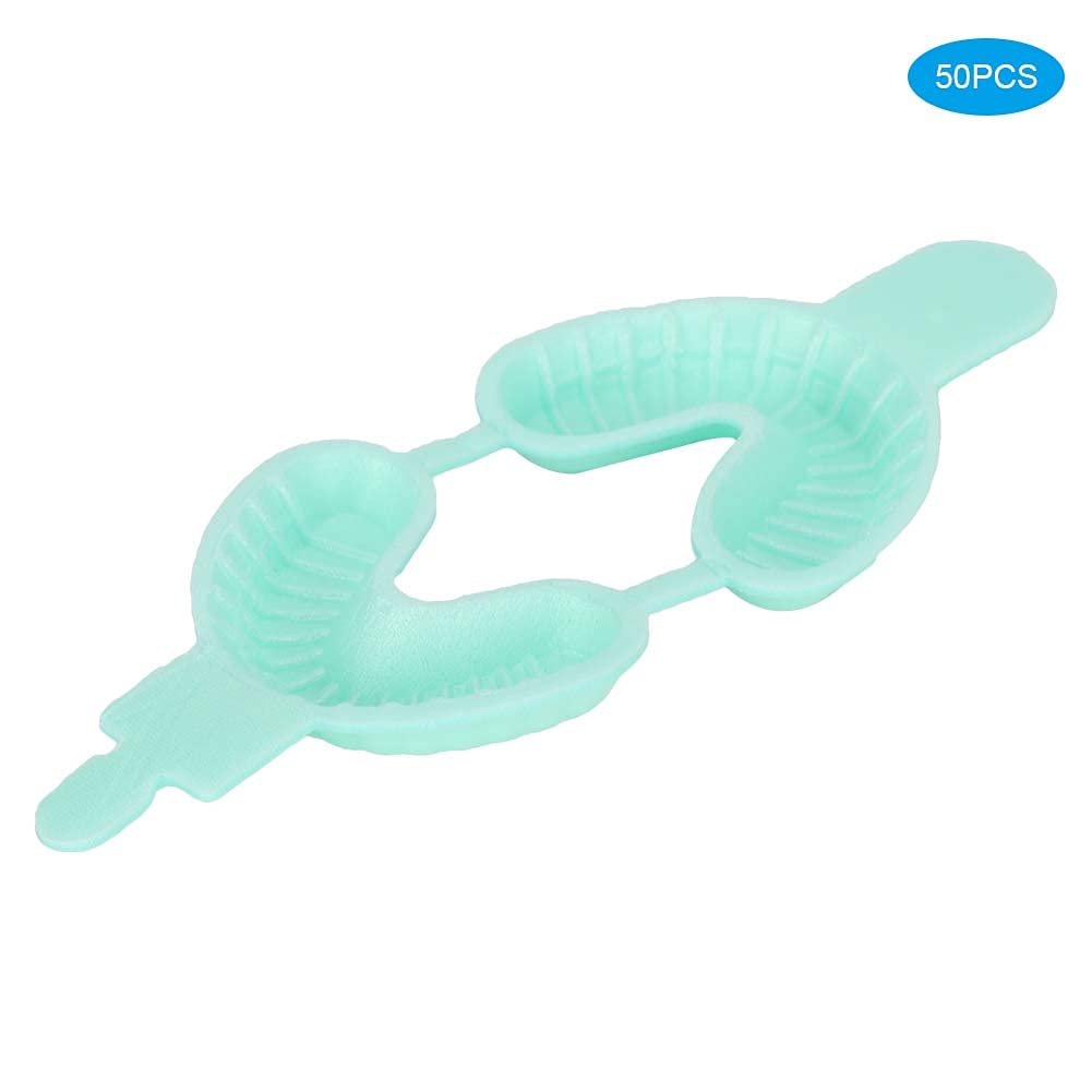 Vassoi dentali monouso al fluoro, doppio strato, kit 50 pezzi (S)