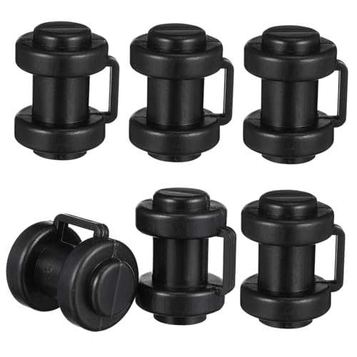 POPETPOP 6Pcs Durable Trampoline Rod Covers Wear Resistant Plastic Caps for Small Trampolines Protective Pole Top Covers Easy to Install Enclosure Accessories