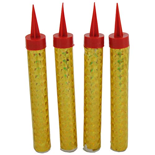 Takestop® Lot de 4 bougies avec étincelles pour gâteau 5,6 x 0,17 x 4 cm Décoration fête anniversaire mariage