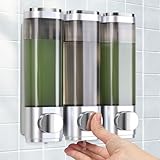 Seifenspender Wandbefestigung, Shampoo Duschgel Spender, 3er Set Seifenspender Ohne Bohren...