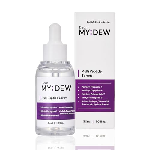 Multi Peptide Complex Serum, Matrixyl 3000, Argireline, Vegan Collagen, Niacinamide, Hyaluronic Acid for Anti-Aging, Anti-Wrinkles, Collagen Boost for Elasticity, Korean Skincare, 1Fl Oz