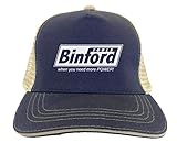 Binford Tools - TV Parody Funny Twill Soft Mesh Trucker Hat (Navy Blue/Khaki)