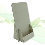 thefoldstands 5 faltbare FLYERSTÄNDER Gras Design ökologische Prospektständer für DIN lang Flyer 10,5 x 21 cm vertikal, Prospekthalter aus Gras- Karton, kurz-bis mittelfristigen Einsatz
