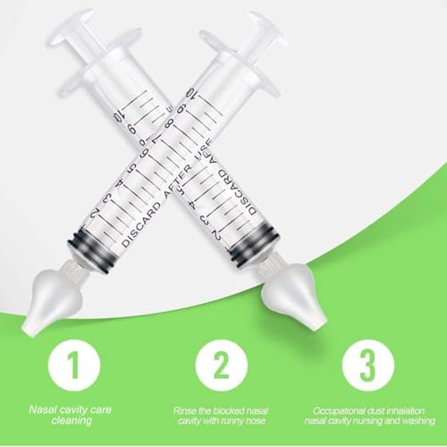2 Stück Baby Nasendusche, Wiederverwendbare Nasenreiniger, 10ml Nasenspülung Tragbares, Nasenreinigungs, Nasenwaschreiniger, Sicherer und Komfortabel