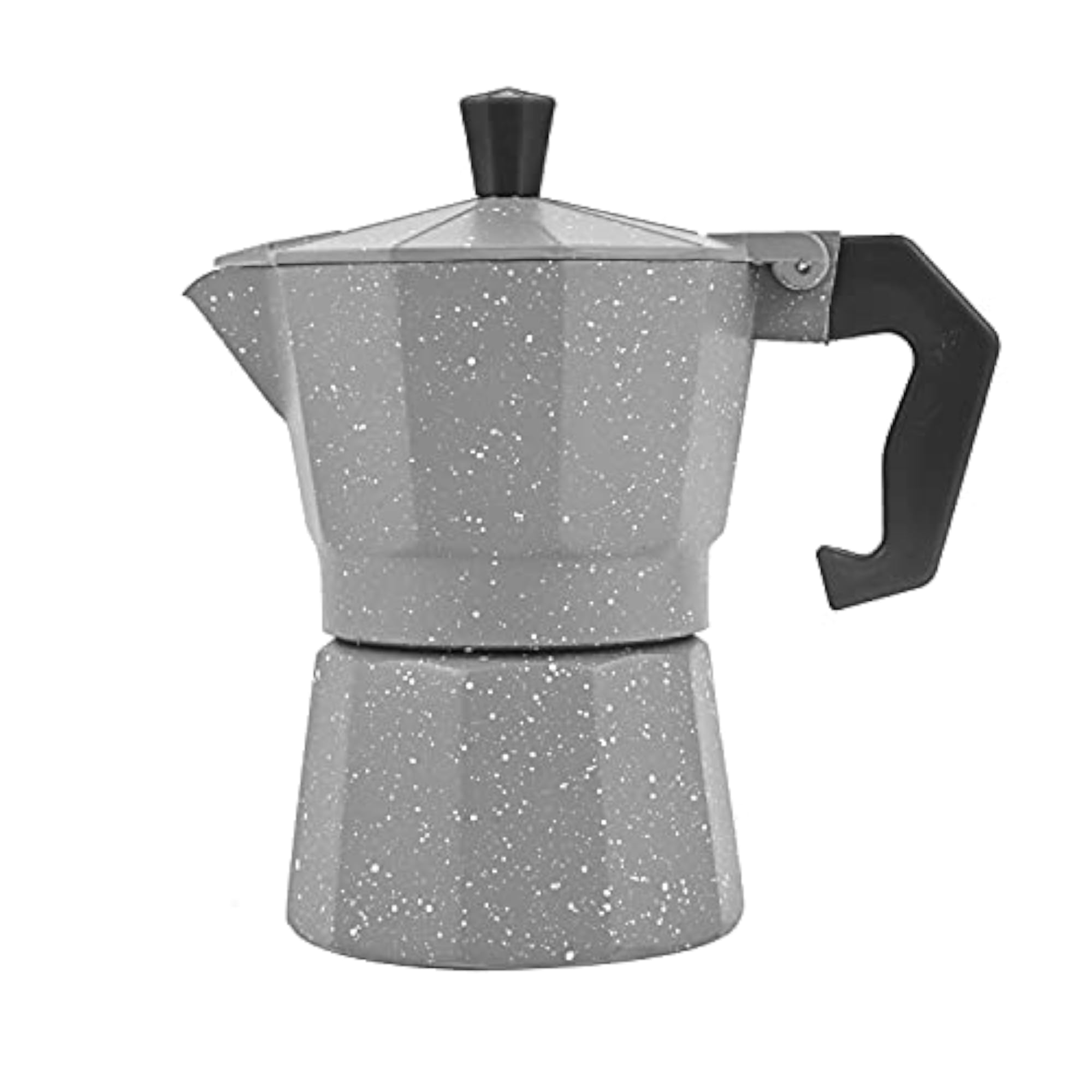 Aluminium Espresso Stove Percolator Polished Cups (Grey, 6 Cups)