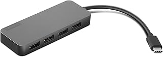 Lenovo USB Type-C to USB Type-A Hub with 4 USB Type-A Ports, USB Hub USB3.0 Lightweight Compact ThinkPad Home Work Remote Work 4X90X21427