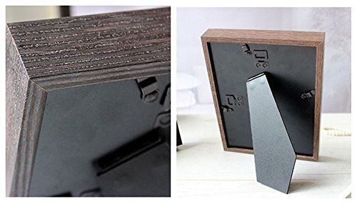 5X7-Inch Shadow Box Frame - Display Case - (Easy To Change Photos) With Glass Front,For Desktop And Wall Hanging Display Collectibles,Plant Specimen And Photos (Dark Brown) #TOP1