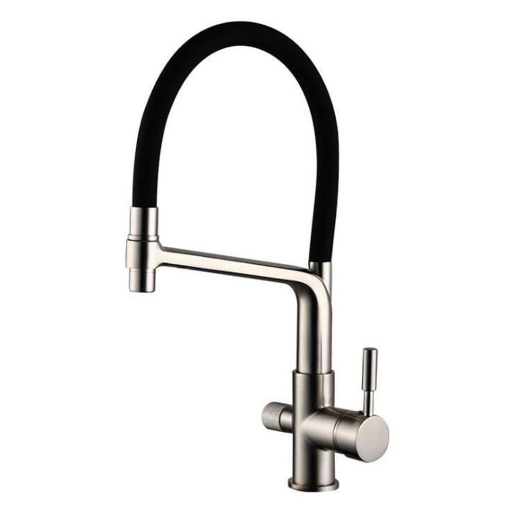 Kitchen Faucets Mixer Tap 360 Degree Rotation Features Mixer Tap Crane for Kitchen XT-213(Nickel)